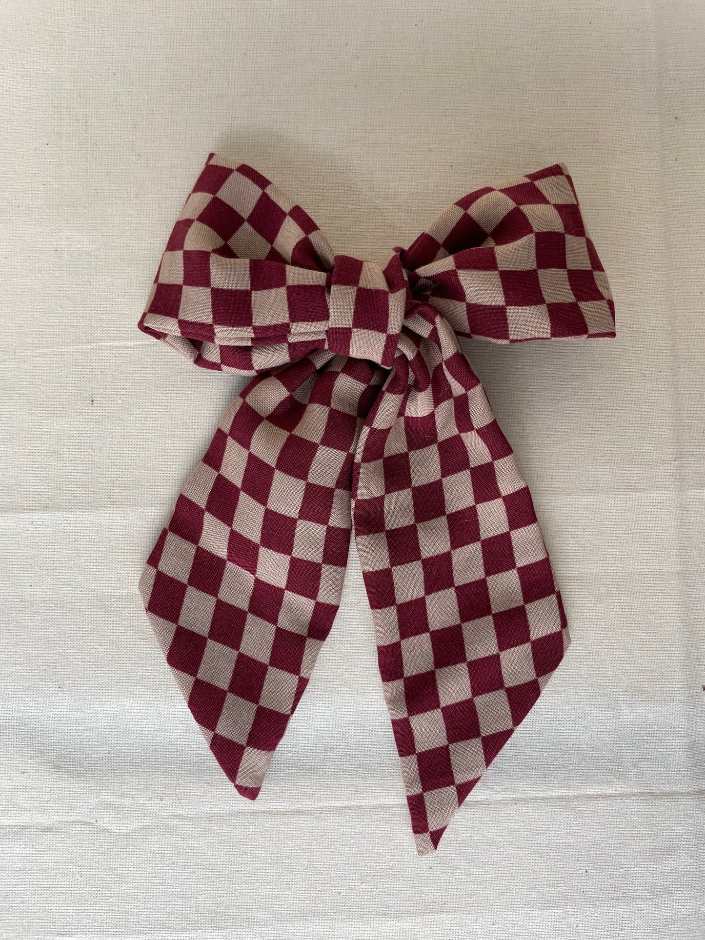 CHECKERED HAIR BOW