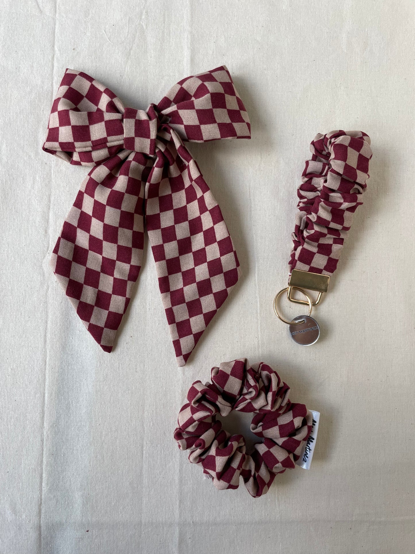 CHECKERED HAIR BOW