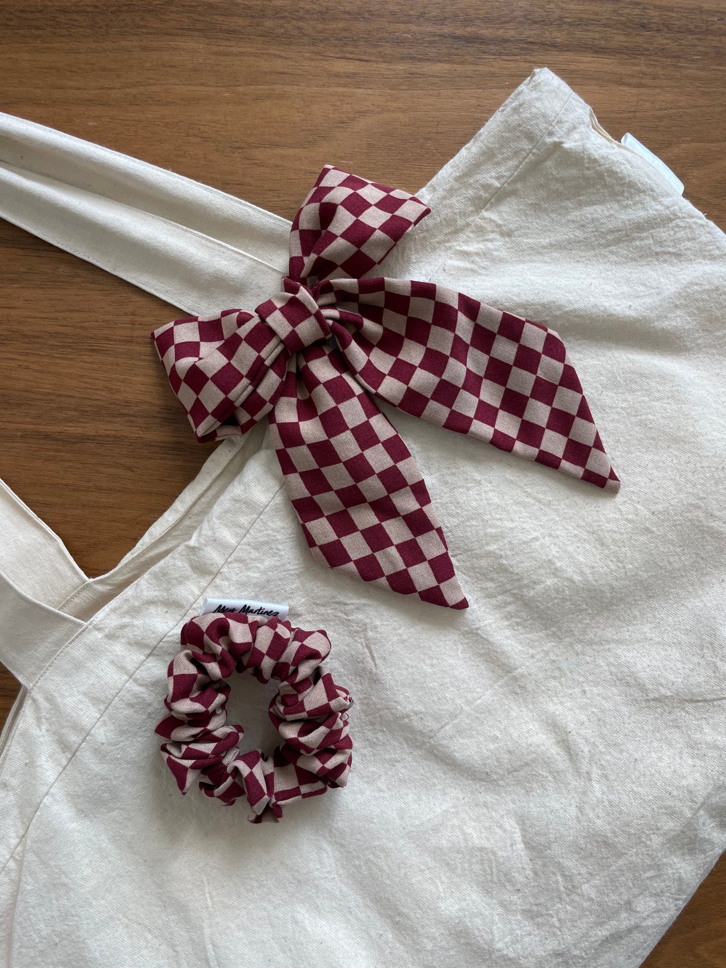 CHECKERED HAIR BOW